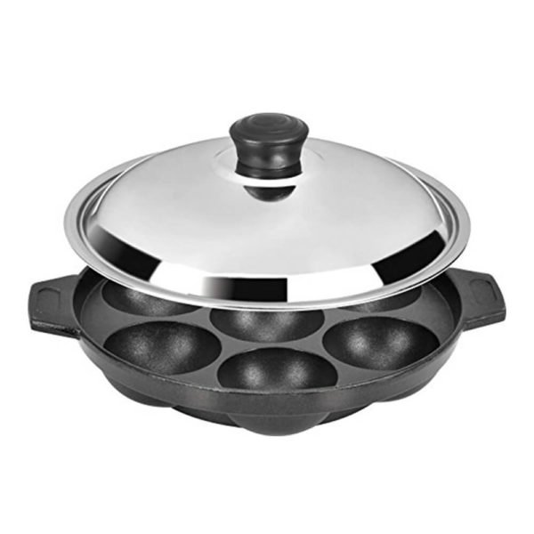 Nakshatra Non Stick Appam Patra 7 Cavity Regular with SS Lid