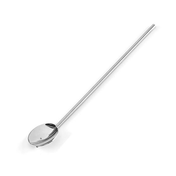 Drinking Straw Spoon Stainless Steel Mixing Spoon Bar Cocktail Shaker
