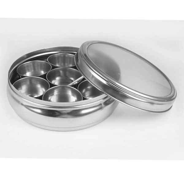 Stainless Steel Masala Container with See Through Lid