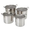 Nakshatra Stainless Steel Stock Pot Set of 4 Pcs