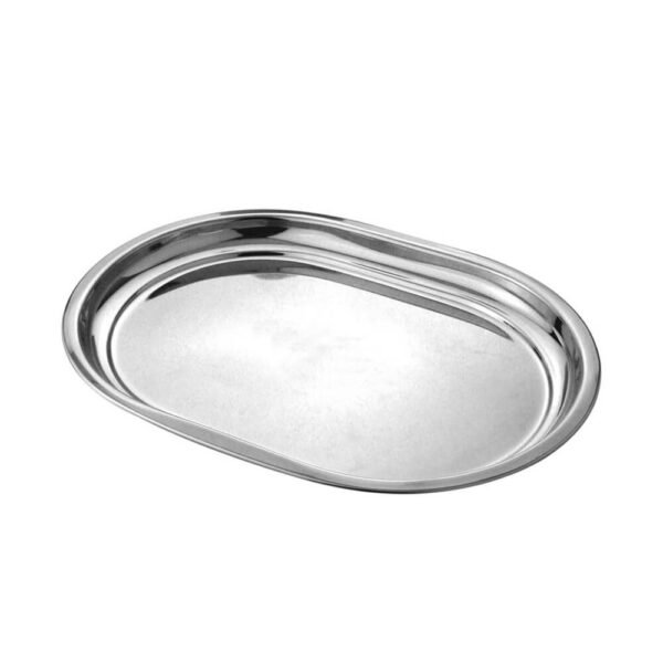 Nakshatra Stainless Steel Capsule Tray Rice Plate Fish Try Silver