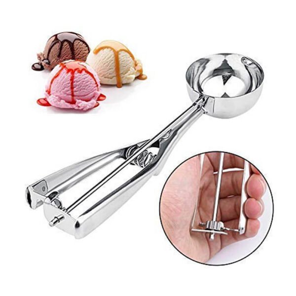 Nakshatra Stainless Steel Ice Cream Scoop Trigger with Comfortable Handle